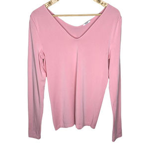 Wolford Sleeveless Viscose Pullover Pink Sweet Rose Long Sleeve L/XL B9-36